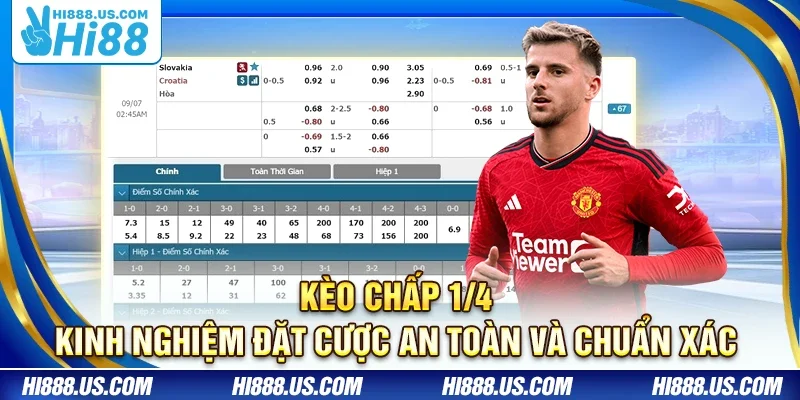 Kèo chấp 1/4 – Kinh nghiệm đặt cược an toàn và chuẩn xác