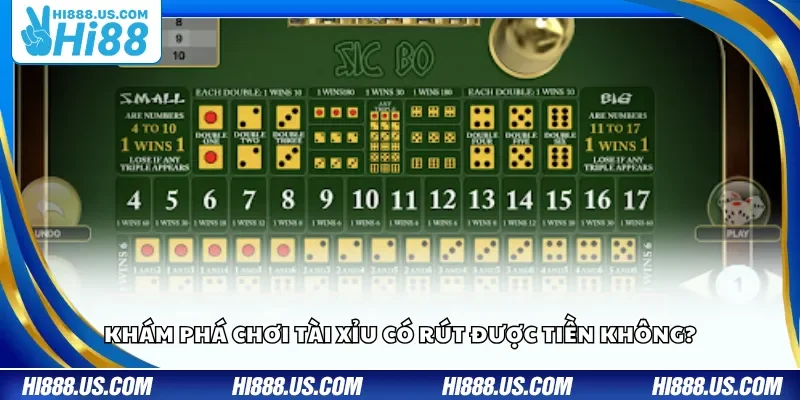 Khám phá chơi Tài Xỉu có rút được tiền không?